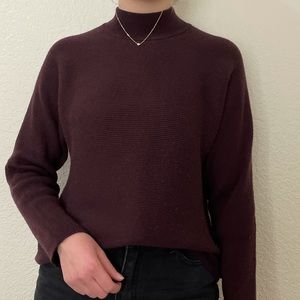 Ribbed mock neck sweater
